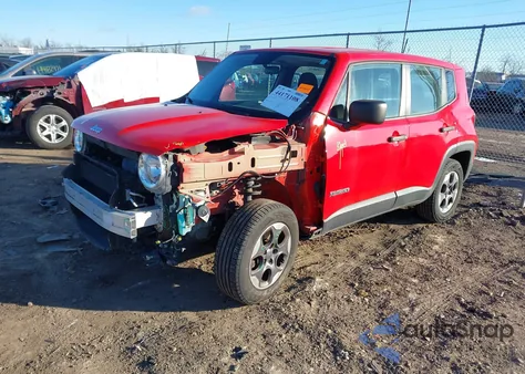 2015 Jeep Renegade Sport from USA, damaged, VIN ZACCJBAT4FPC16113
